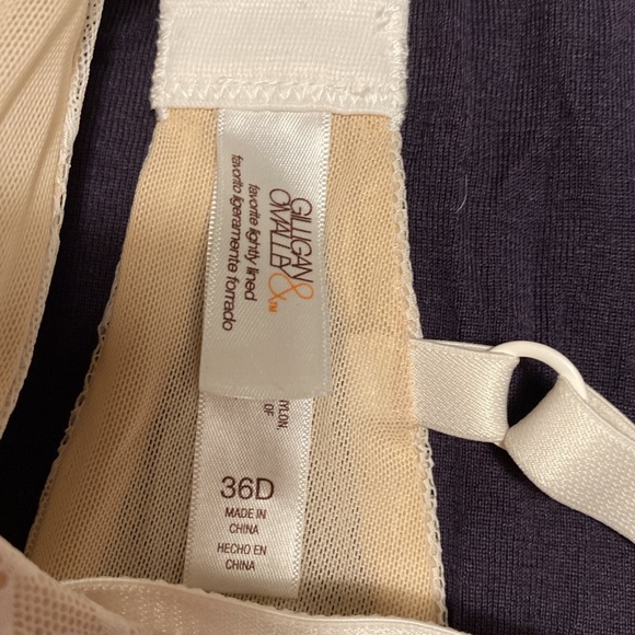 GILLIAN & OMALLY padded nude lace overlay bra 36D shape lift - Picture 3 of 3